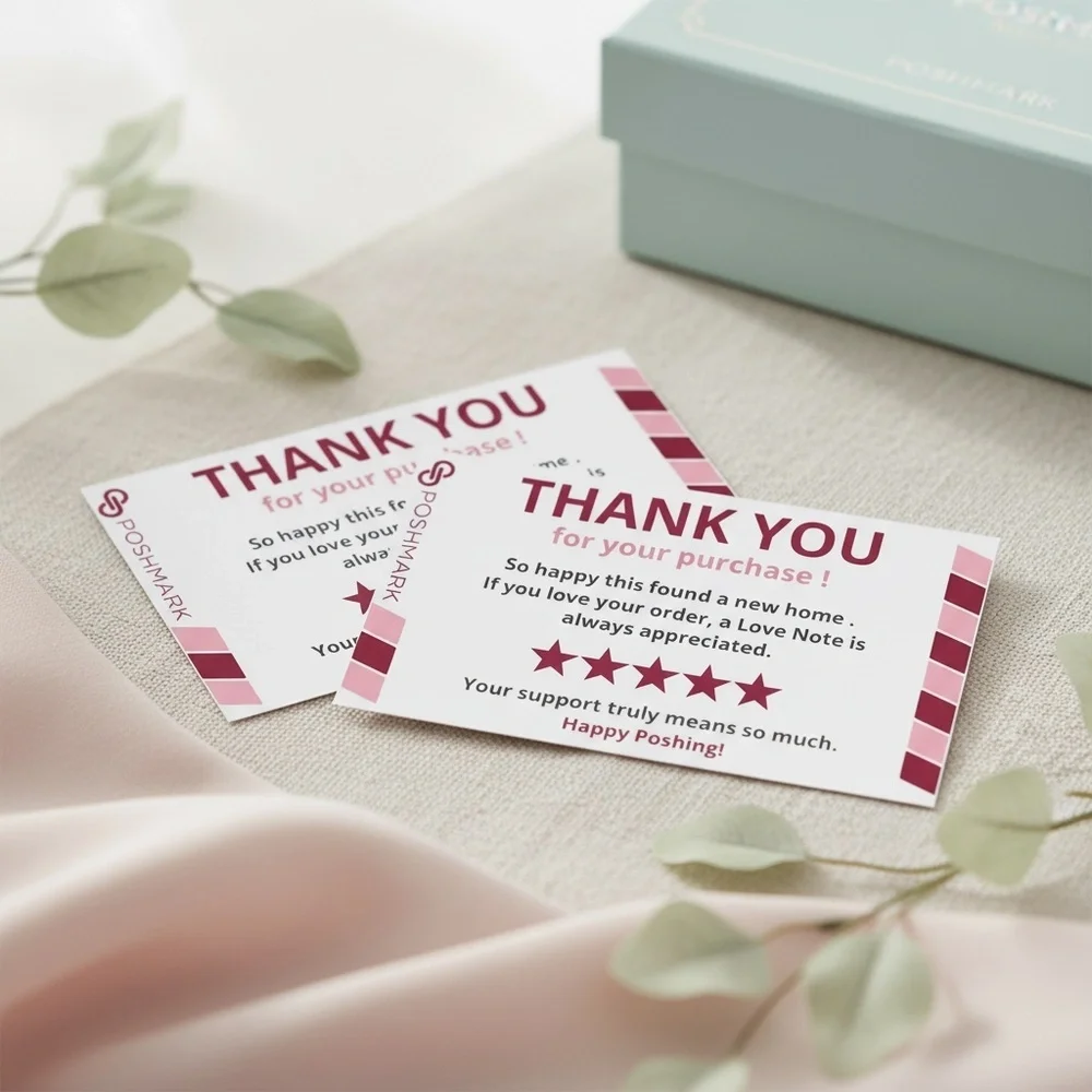 Poshmark Thank You Cards - 50 - Perfect for small business- Thank You Card